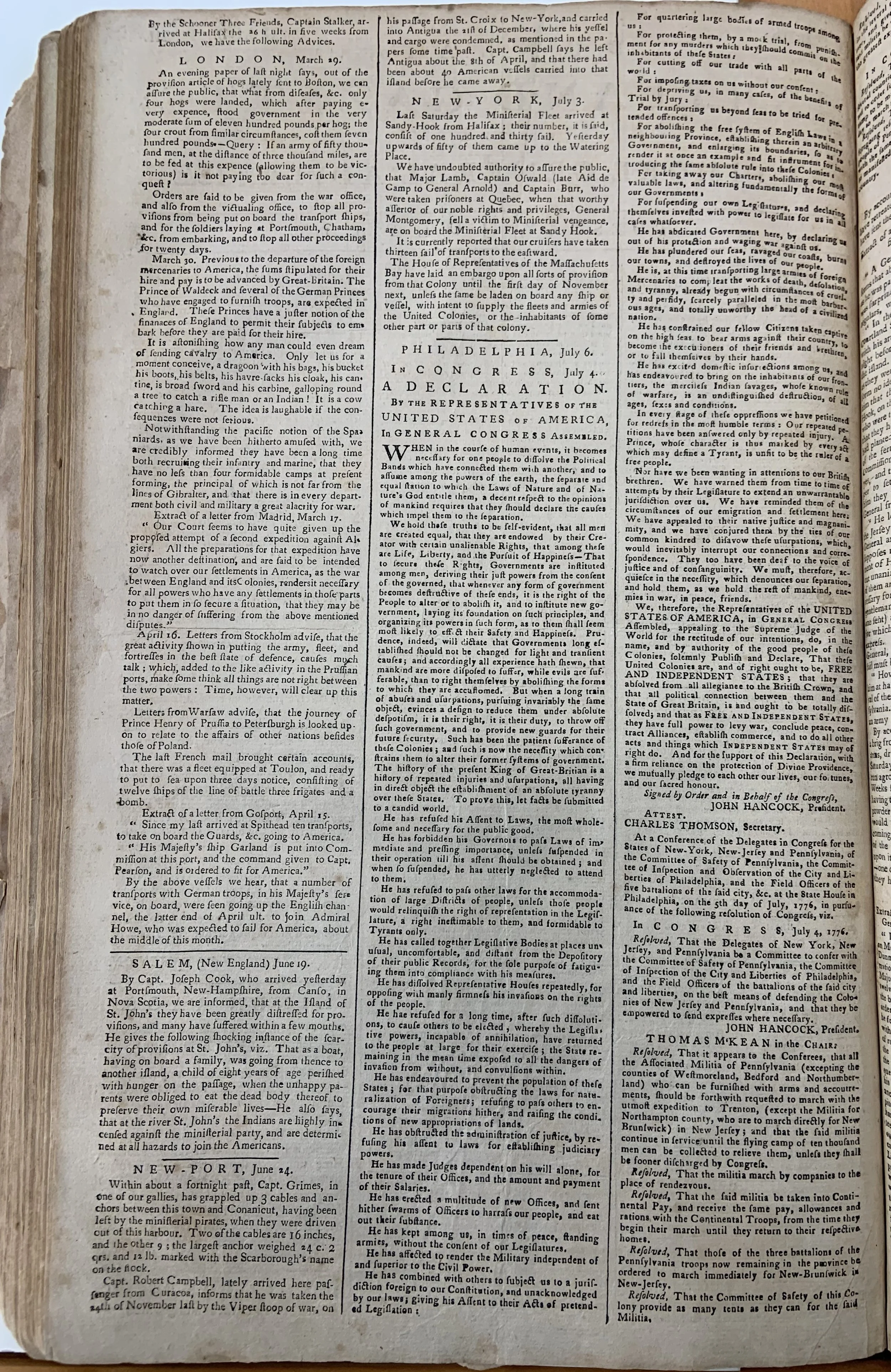 Philadelphia or Baltimore — Declaration Stories